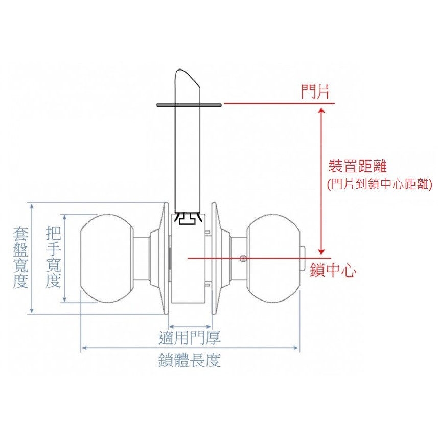 喇叭鎖 鋁門鎖 門鎖 幸福牌 1000型 喇叭鎖 房門鎖 LK1000 裝置距離60m 圓柱型鎖玄關, , large
