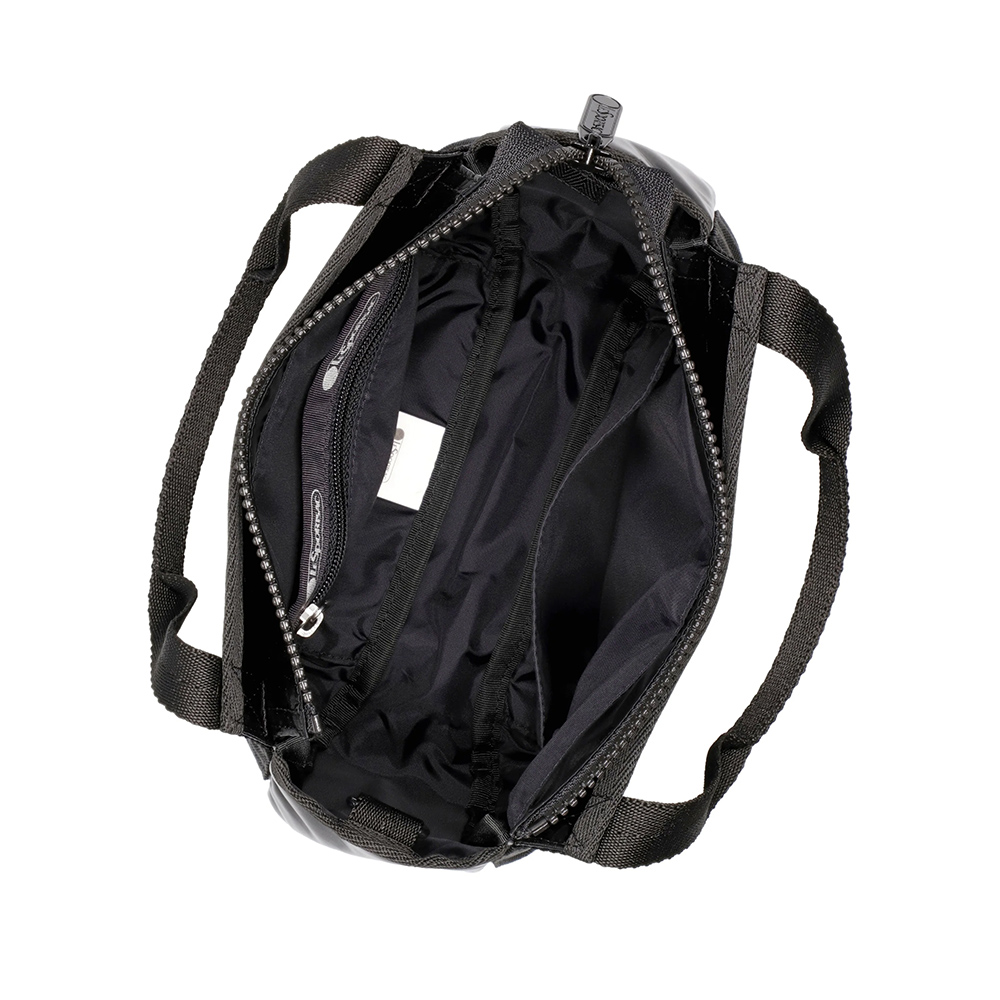 Lesportsac Small Jenni Crossbody 斜背手提水桶包 兩用包 側背包 送禮 禮物 女包(亮面黑), , large
