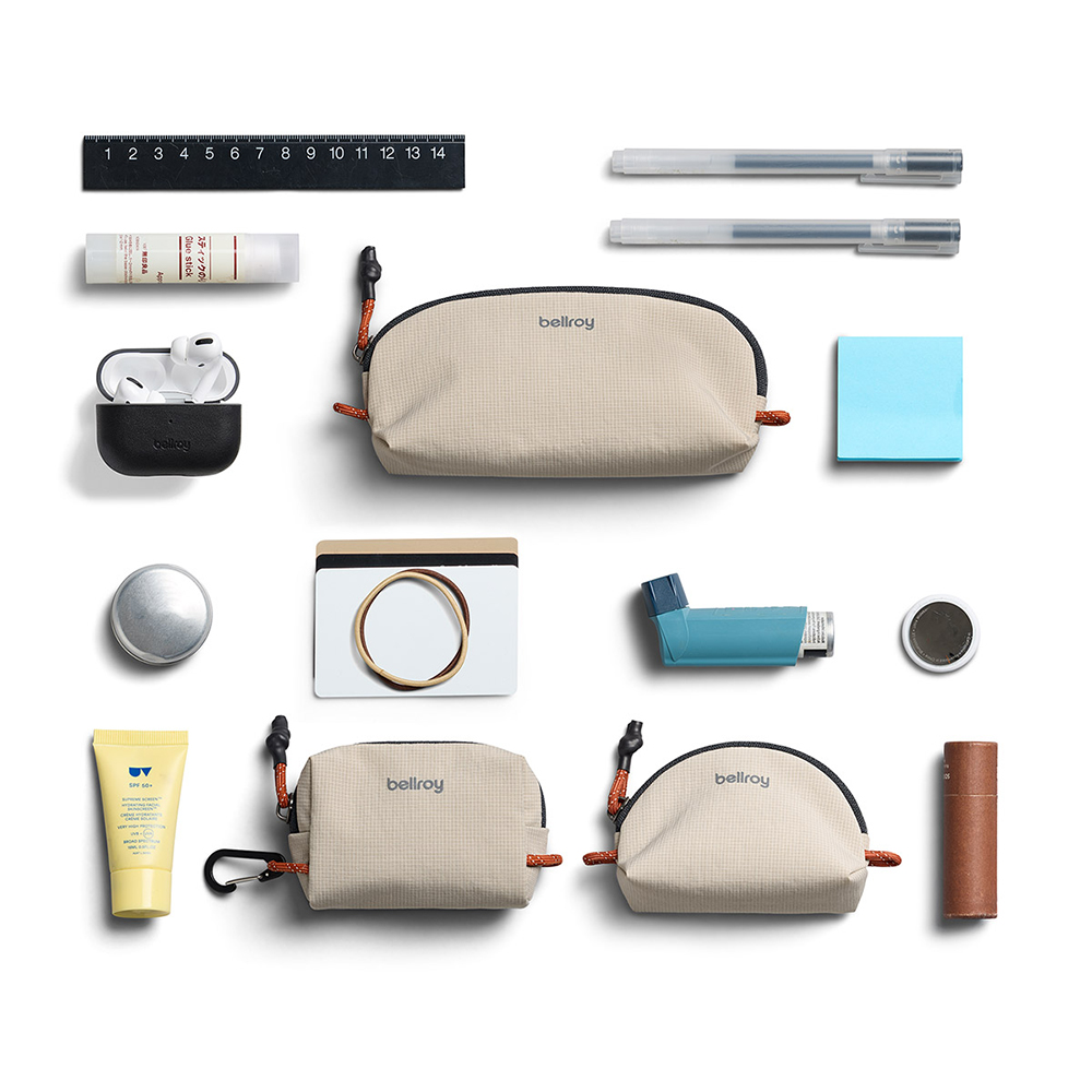 Bellroy Lite Pocket Trio 輕量收納包三件組 耳機包 收納掛件 吊飾包 零錢包 禮物 送禮 推薦(灰白色), , large