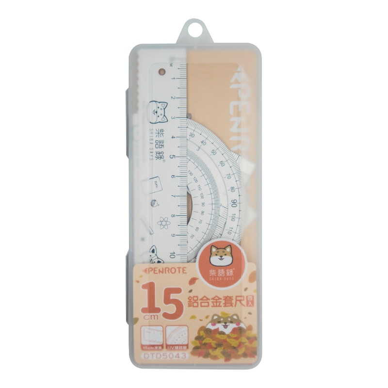 15cm Aluminum Alloy 4-Piece Ruler Set &ndash; Orange, , large