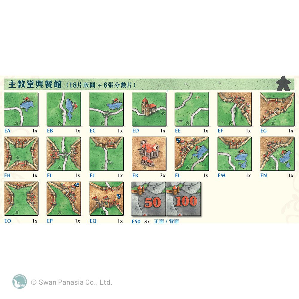 【新天鵝堡桌遊】卡卡頌主教擴充, , large