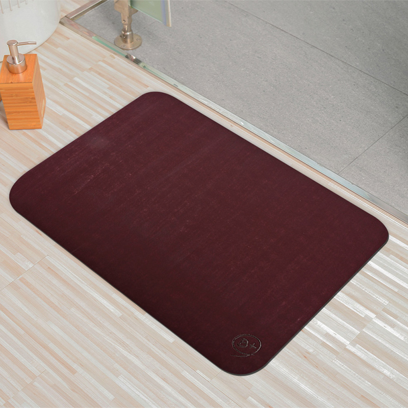 【Monster】 Soft Diatomaceous Earth Absorbent Mat (60x40cm) &ndash; Wine Red, , large