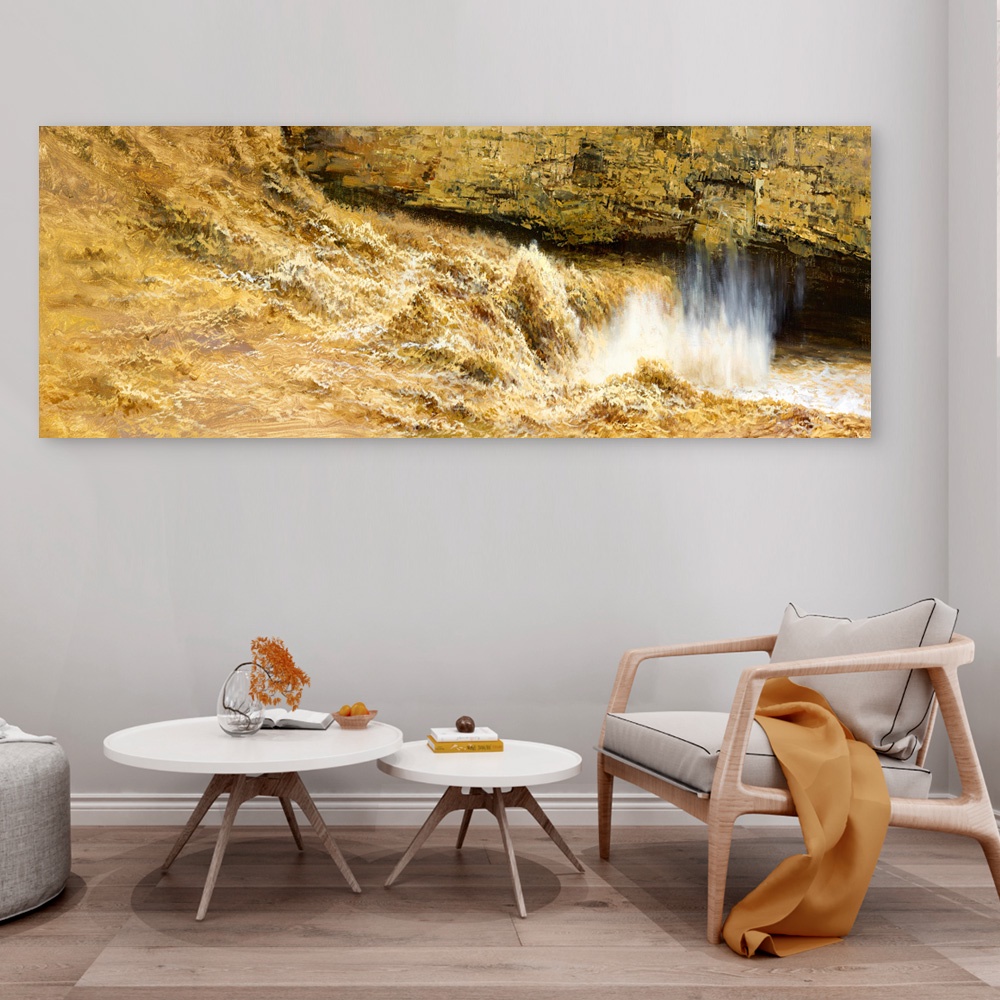 【御畫房】黃河頌之七 國家一級畫師手繪油畫60&times;120cm(VF-43), , large