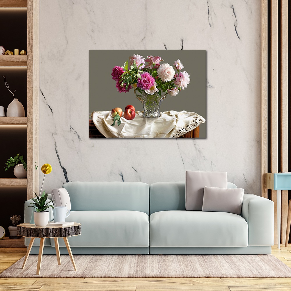 【御畫房】牡丹花開 國家一級畫師手繪油畫60&times;80cm(VF-154), , large
