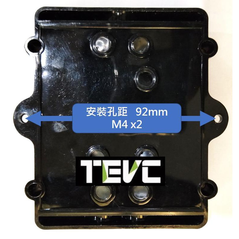 《tevc》ANL B2 一進二出 音響改裝 保險絲盒 兩路保險絲座 100Ax2 保險絲 電壓表 故障燈, , large