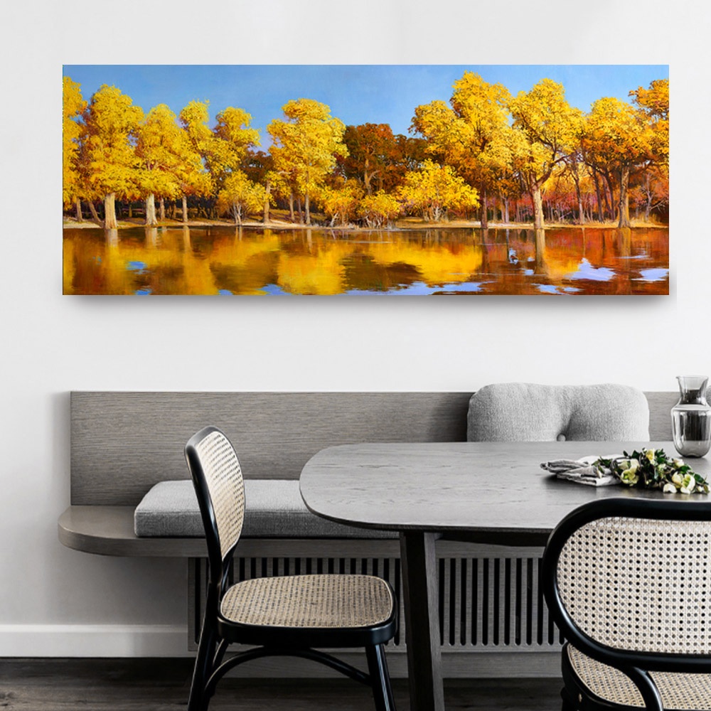 【御畫房】金秋時節 國家一級畫師手繪油畫60&times;120cm(VF-37), , large