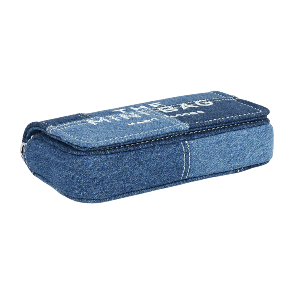 MARC  JACOBS The Denim 棉質牛仔迷你翻蓋包(藍色), , large