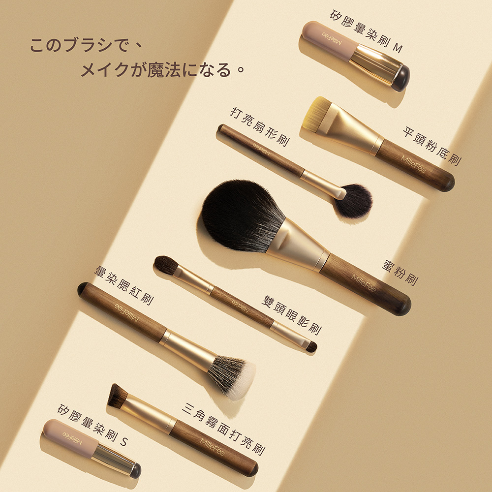 [千康嚴選]MilleF&eacute;e 極致觸感401雙頭眼影刷1入 (EC限定), , large