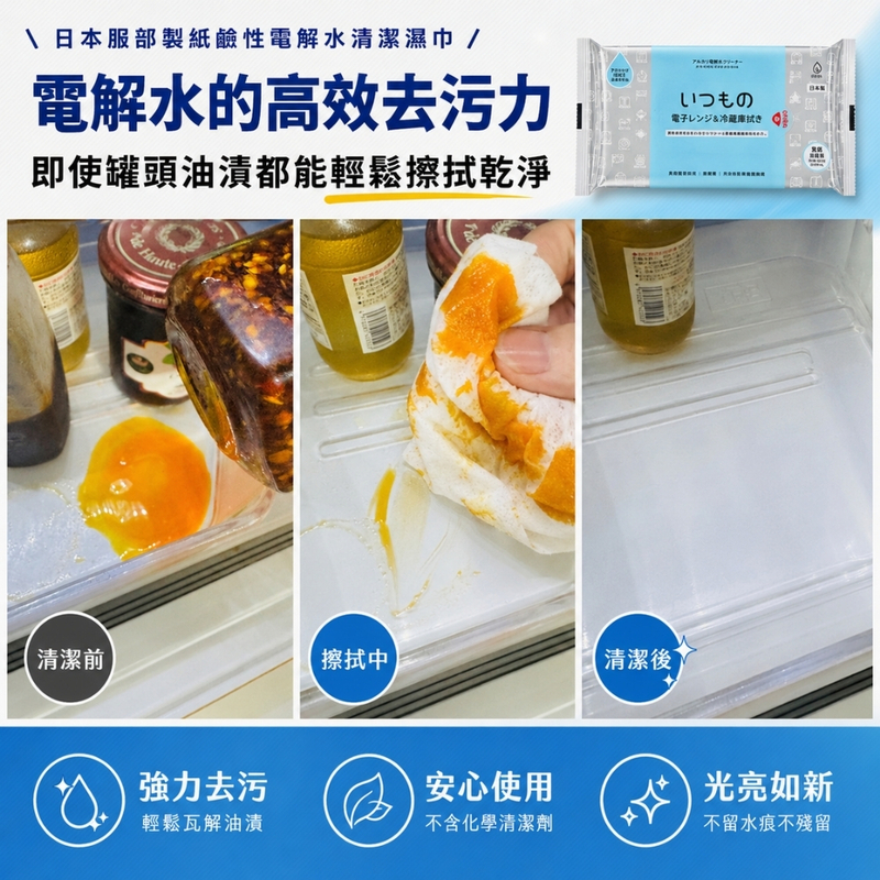 〔本野有限公司〕日本服部製紙鹼性電解水清潔濕巾系列-4入組【送附蓋濕紙巾收納袋】, , large