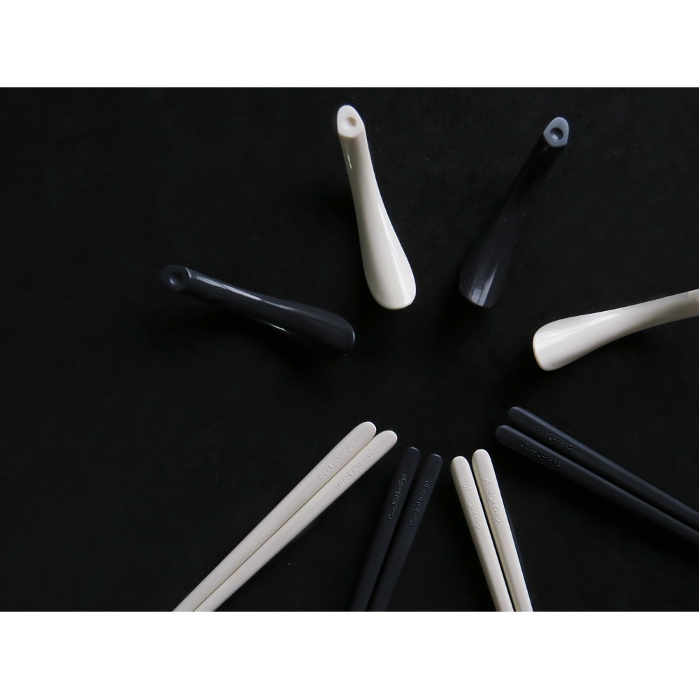 GeckoDesign Balanced 平衡箸筷架組(簡約米白）, , large