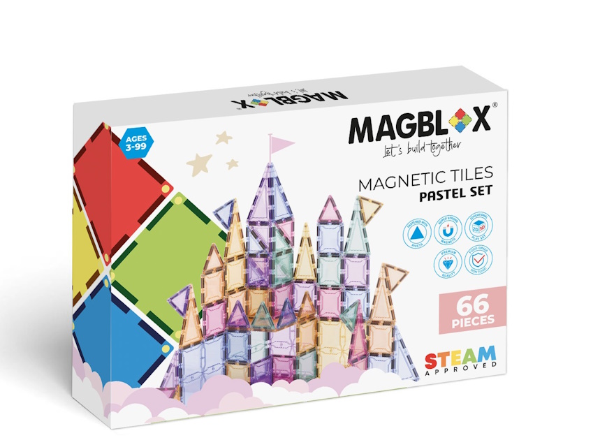 MAGBLOX&reg; 66 PCS LIGHT COLOURS SET, , large