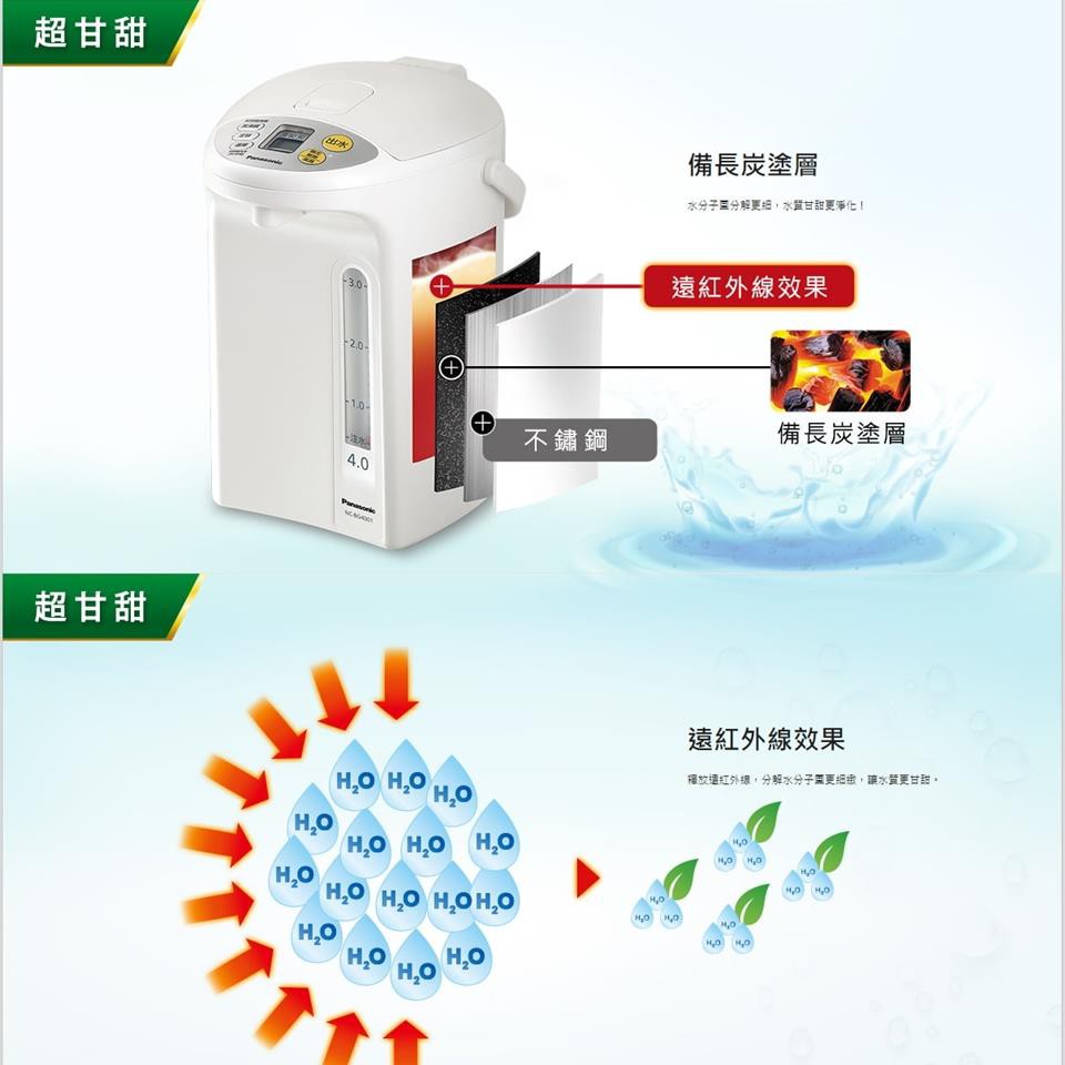 Panasonic  國際牌 NC-BG4001  4公升微電腦熱水瓶 _原廠公司貨, 米白, large