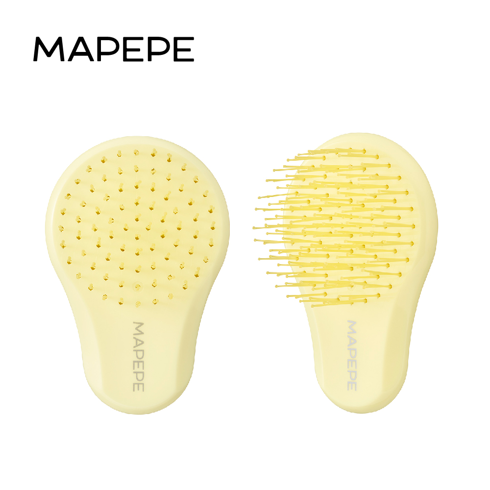 【千康嚴選】Mapepe 不糾結順髮梳(攜帶型)-檸檬牛奶, , large