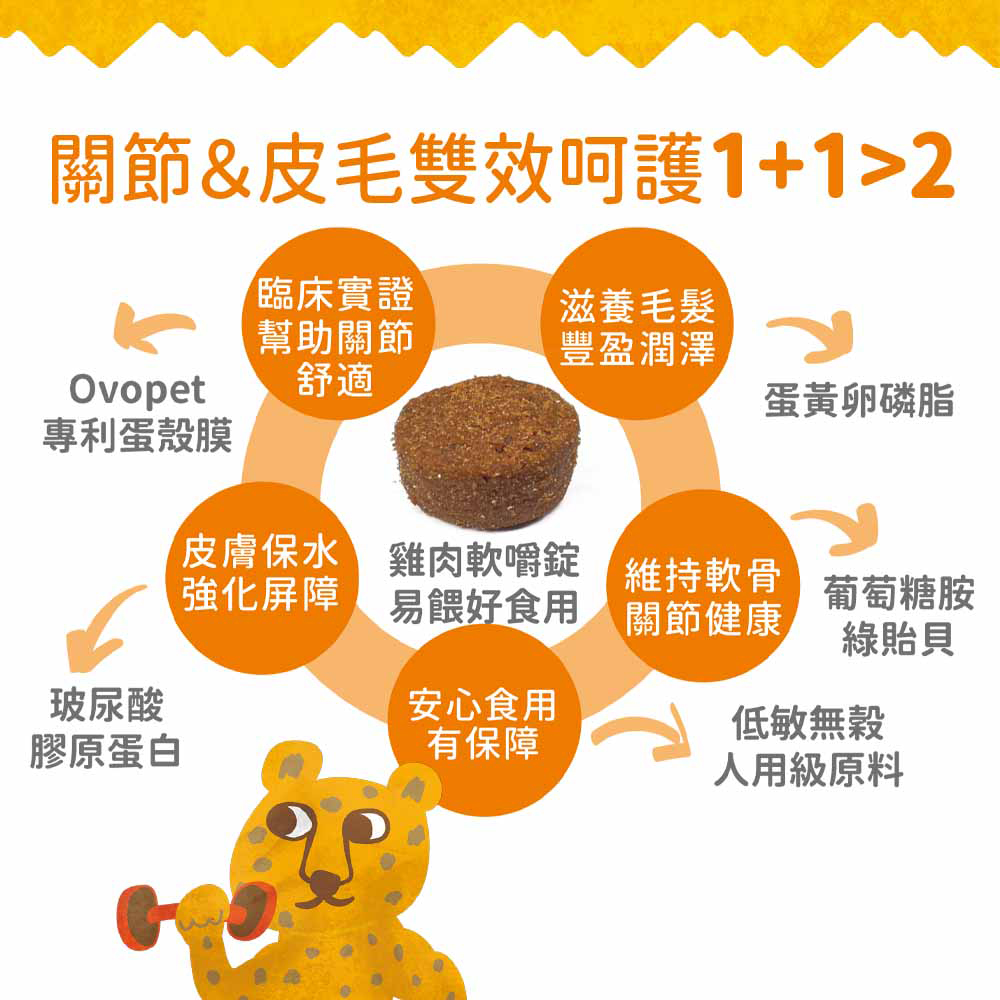 【IN-Plus】蛋殼膜關節保健 雙效呵護配方30顆/罐(全齡犬/狗關節/皮膚保健/寵物保健), , large