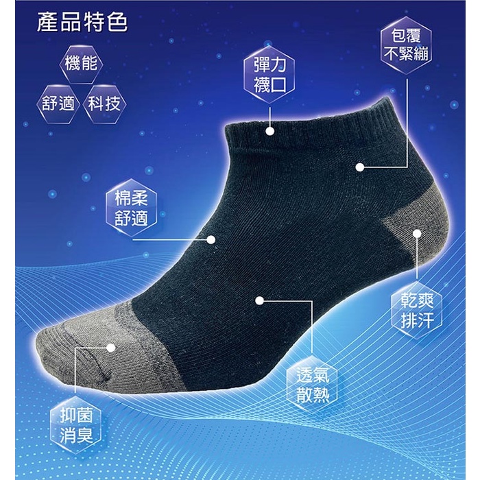 【BVD】石墨烯1/4乾爽男襪5入-B560 襪子/短襪/除臭襪, , large