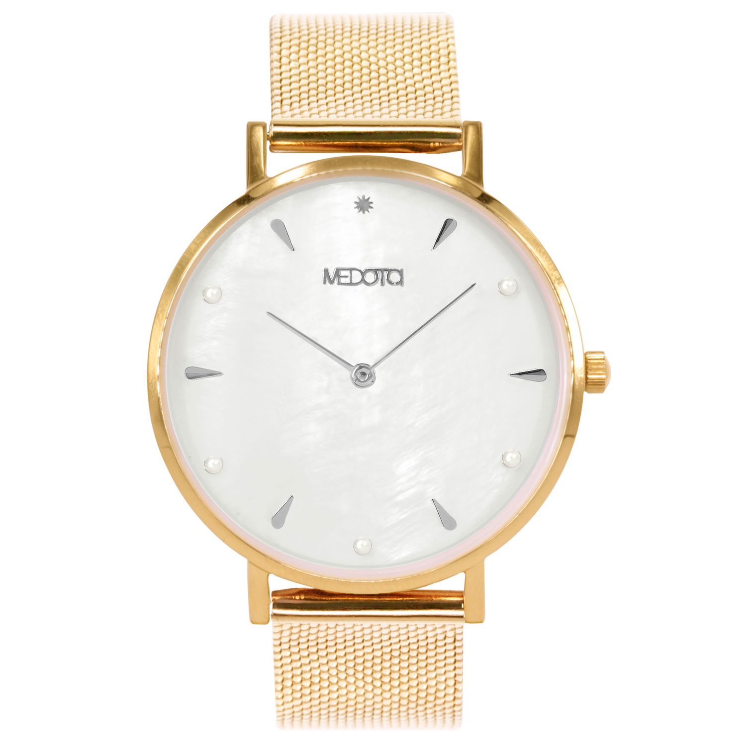 [MEDOTA] THETIS collection minimalist shell ladies watch-Silver&Gold / SE-8505, , large