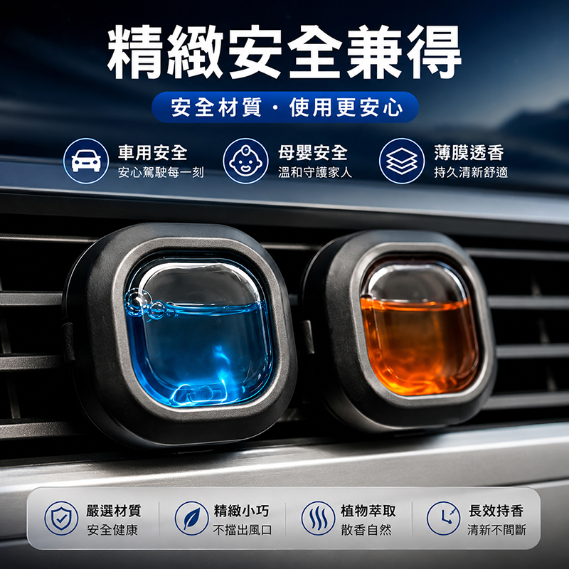 [翊承國際]【免運 + 贈品】汽車冷氣口香水 【五味共五入組】, , large