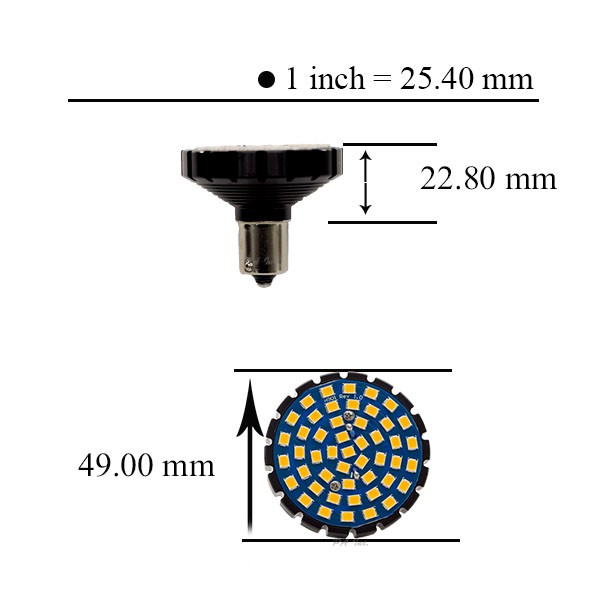 哈雷專用 LED方向燈燈泡 P21W 1156 黃光 48晶 SMD LED 哈雷子彈型燈具專用【PA LED】, , large