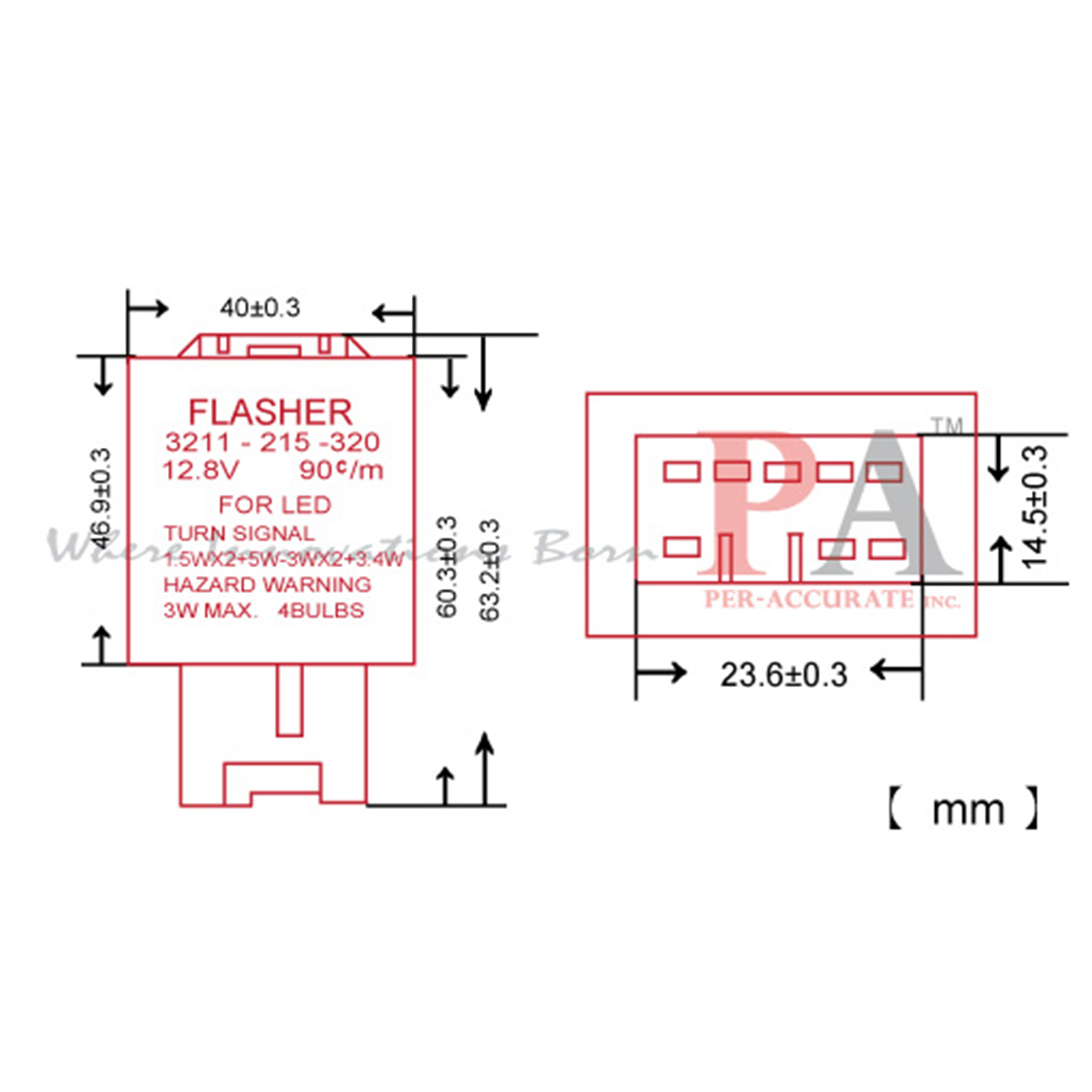 [PA LED] FORD/Mazda 8PIN防快閃 LED 方向燈 繼電器, , large