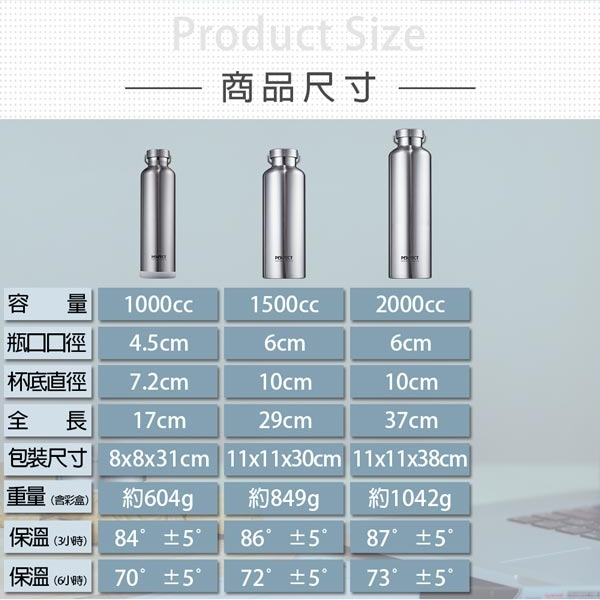 PERFECT 理想牌 極緻316不鏽鋼真空保溫杯保溫瓶 香檳金280cc-Leidea樂德兒, , large