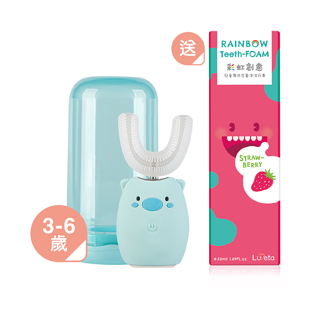 Luveta Smart U-type Toothbrush Blue pig /Age 3-6, , large