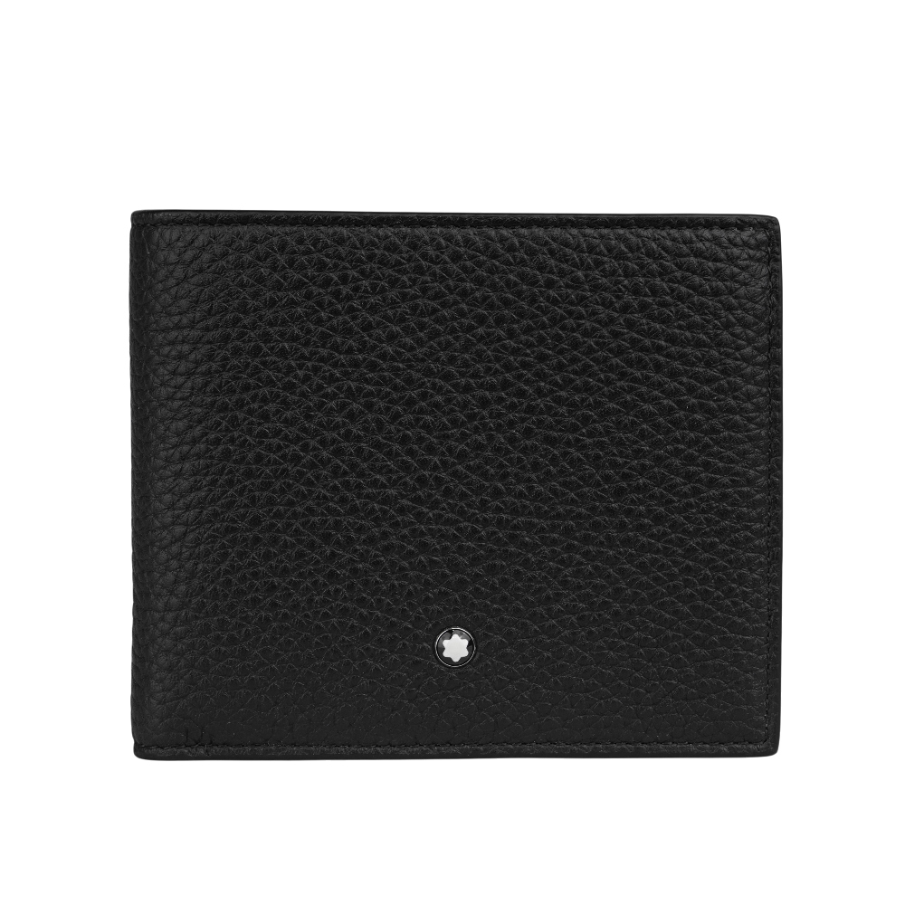 Montblanc 萬寶龍 粒面牛皮對開8卡短夾/黑色, , large