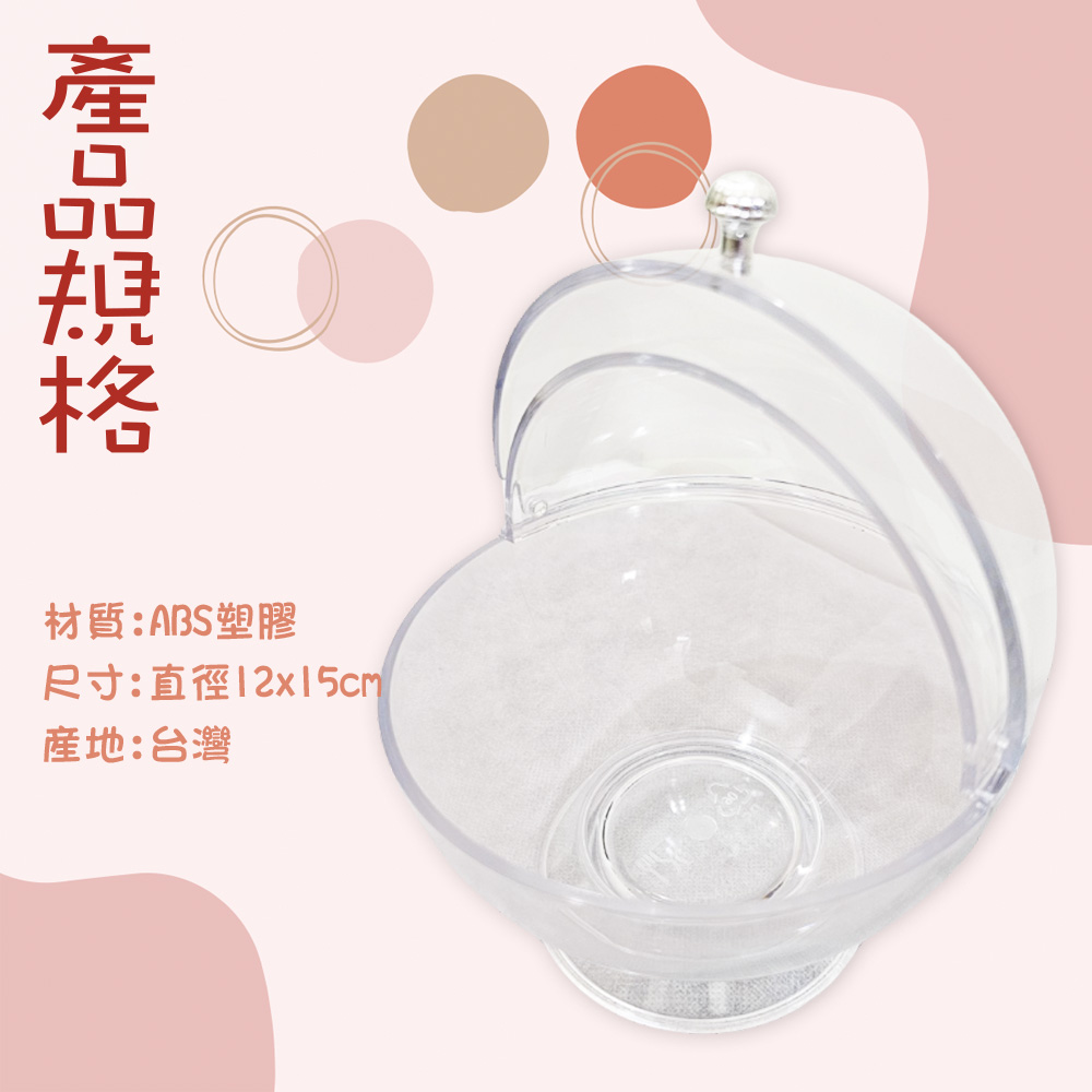 GS MALL 台灣製造 圓形置物罐 方糖收納 糖果碗 食物儲存碗 零食收納碗 透明收納碗 圓形收納罐 透明盒, , large