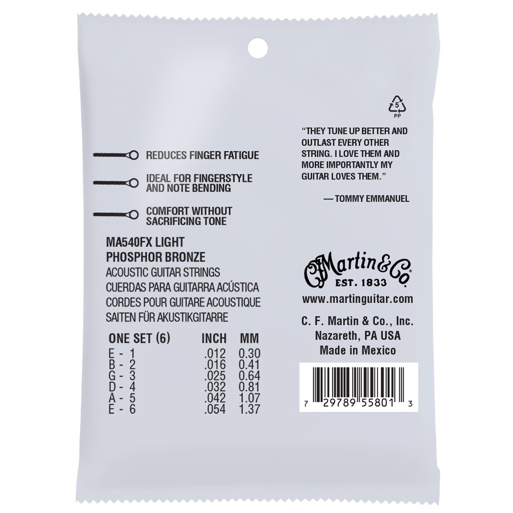 Martin MA540FX Tommy Emmanuel 木吉他套弦 磷青銅 12-54【敦煌樂器】, , large