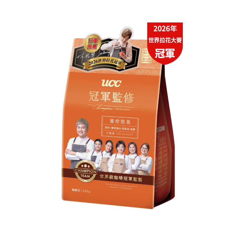UCC 冠軍監修蜜柑堅果咖啡豆225g, , large