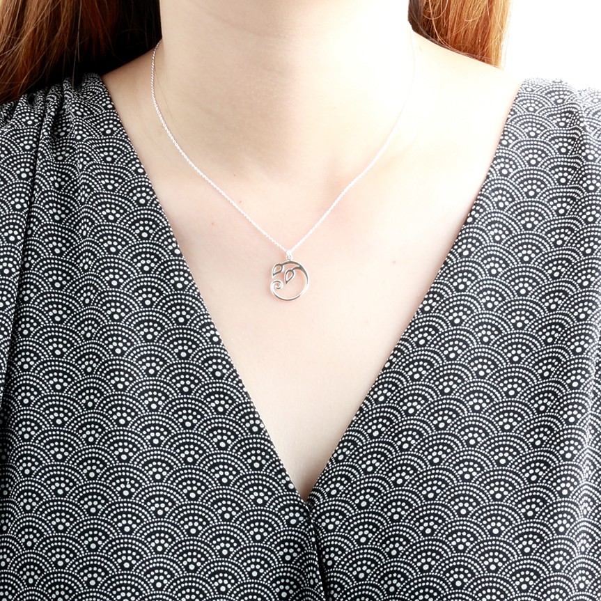 【Angel & Me】Bud of Life Root s925 sterling silver necklace Birthday gift, , large