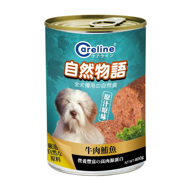 【Careline 自然物語】自然食狗罐頭（400g*24罐）- 牛肉鮪魚, , large