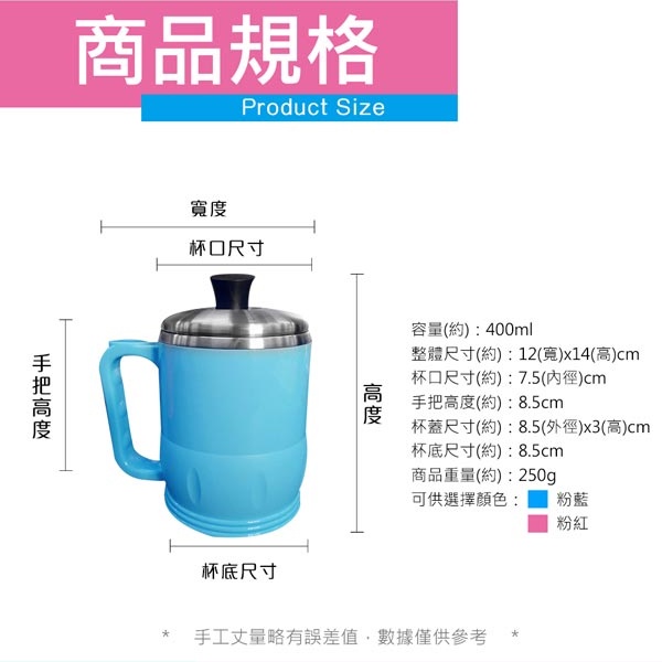 PERFECT 理想牌 極緻316不鏽鋼雙層隔熱杯 8cm粉紅-Leidea樂德兒, , large