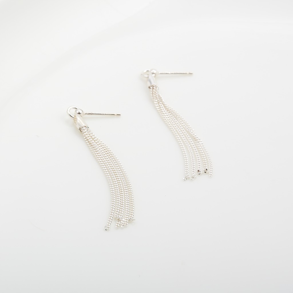 【Angel & Me】Italy Elegant tassel s925 sterling silver earrings Birthday gift, , large