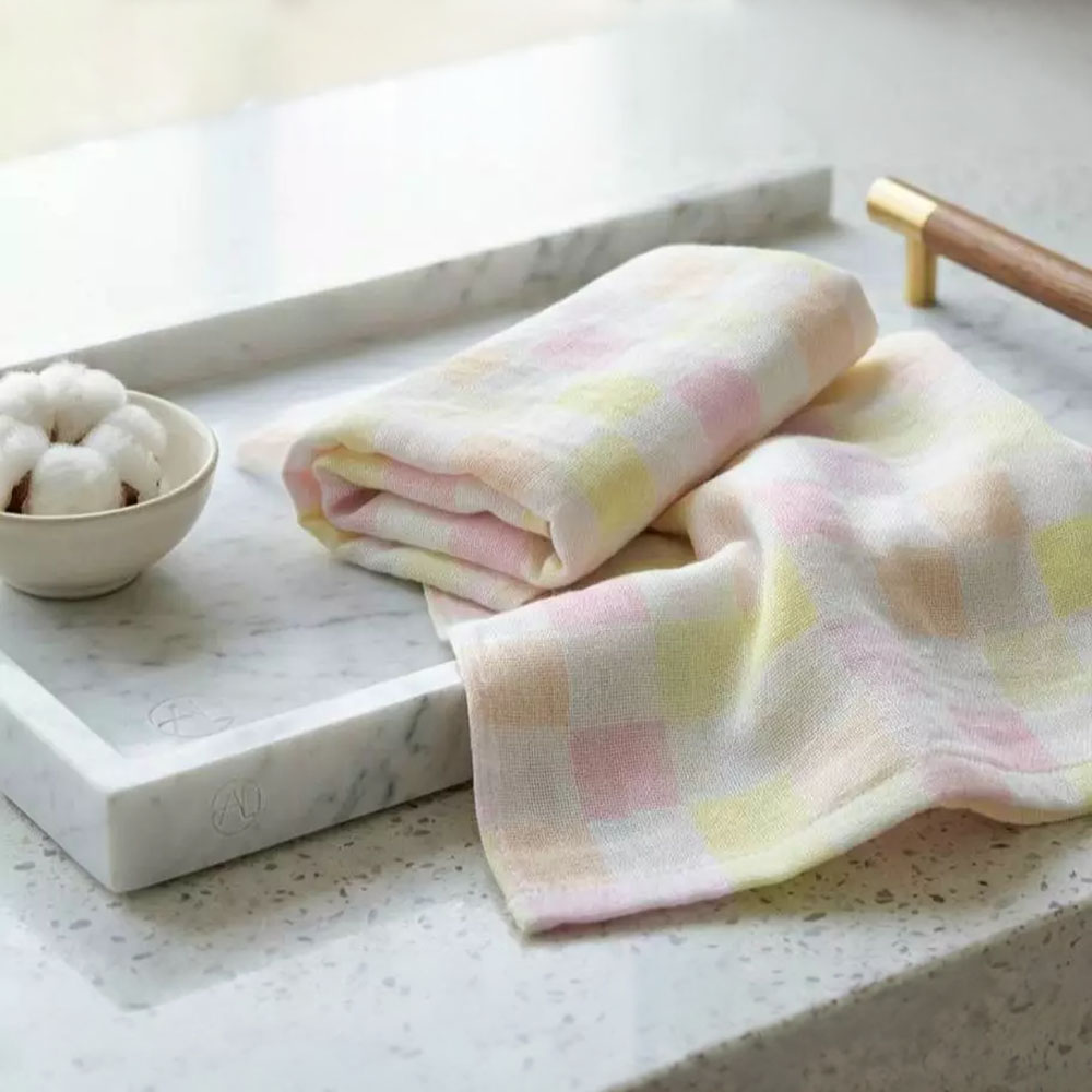 [Kaimei Cotton Industry] Colorful plaid cotton gauze adult towel double-layer gauze adult towel seven randomly selected groups, , large