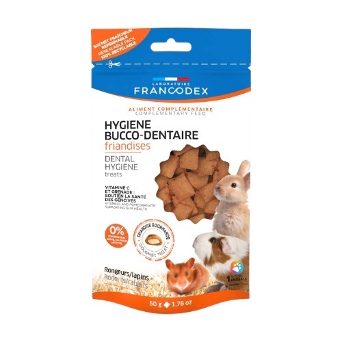 【PawHomie】法國法典 Francodex 小動物每日潔齒餡餅｜口腔護理・潔牙零食・兔鼠適用, , large
