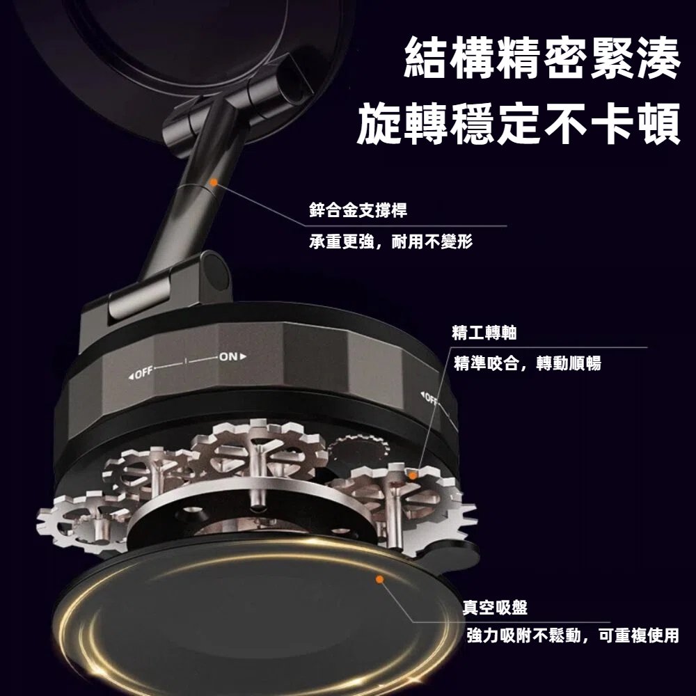 【A&R】黑科技PRO無懈可擊360&deg;旋轉磁吸車用T30手機架, , large