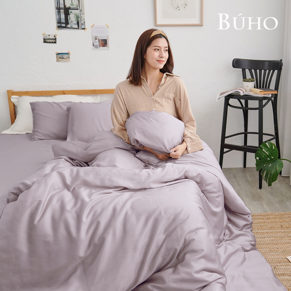 BUHO 素面文青300織100%TENCEL&trade;純天絲&trade;8x7尺特大兩用被-(多款任選), , large