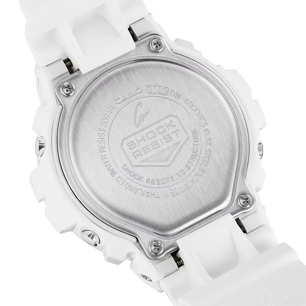 CASIO 卡西歐 G-SHOCK 復刻2000年代色彩電子錶-白 DW-6900RCS-7, , large