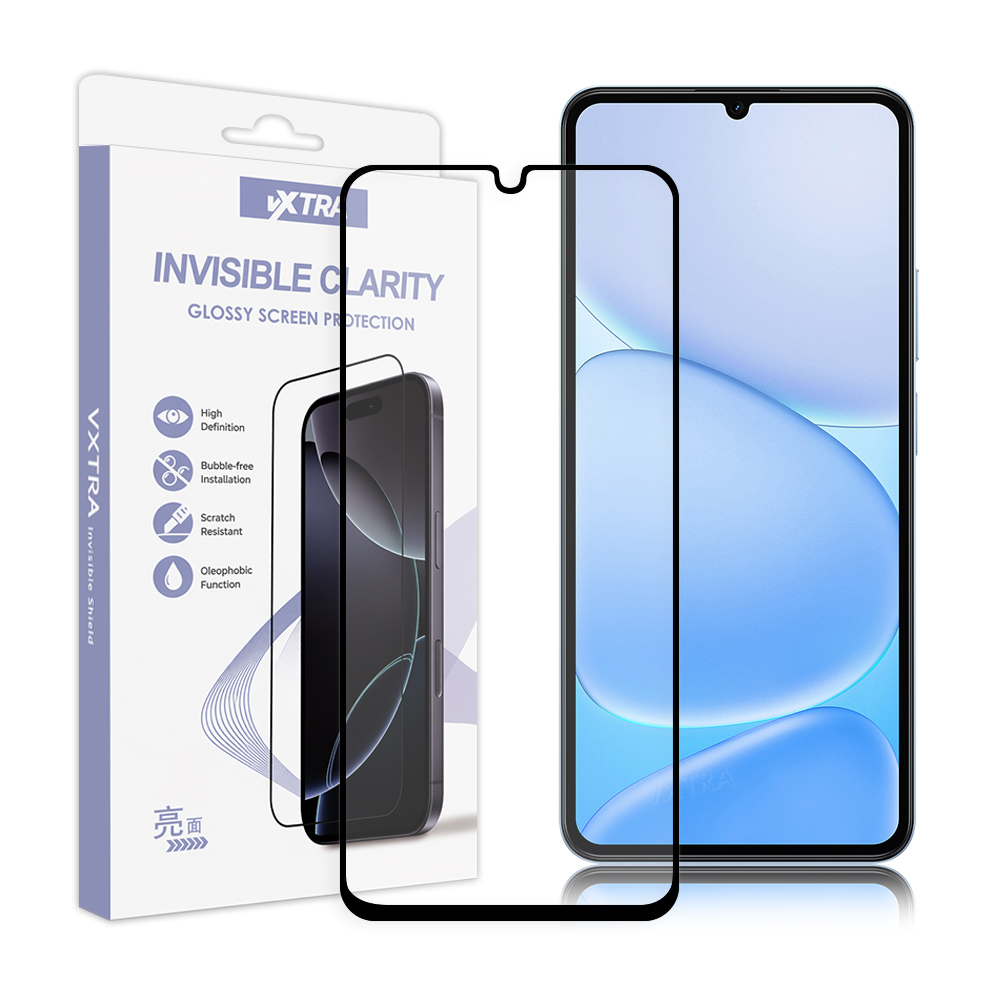 VXTRA 全膠貼合 realme Note 80 4G 滿版疏水疏油9H鋼化頂級玻璃貼 保護貼(黑), , large