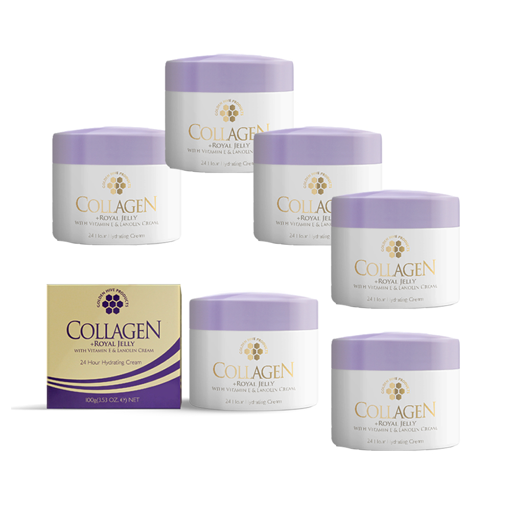 澳洲Golden Hive 膠原蛋白蜂王漿綿羊霜含維他命E(6入組 100ml/罐), , large