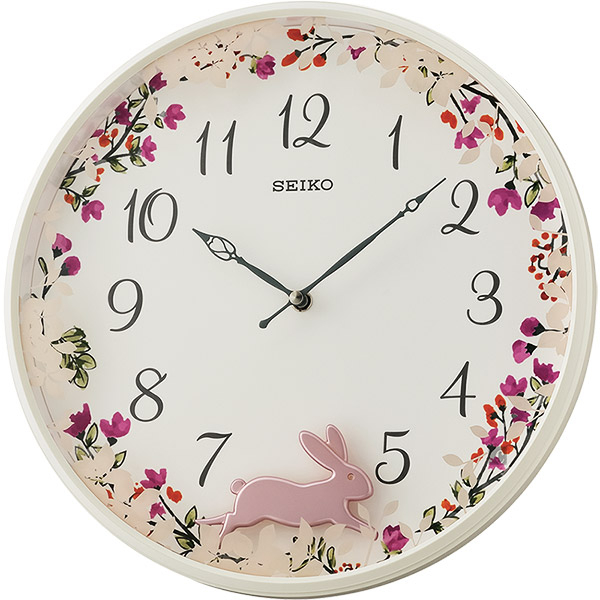 SEIKO精工 跳躍小兔掛鐘 時鐘-33mm QXC238W, , large