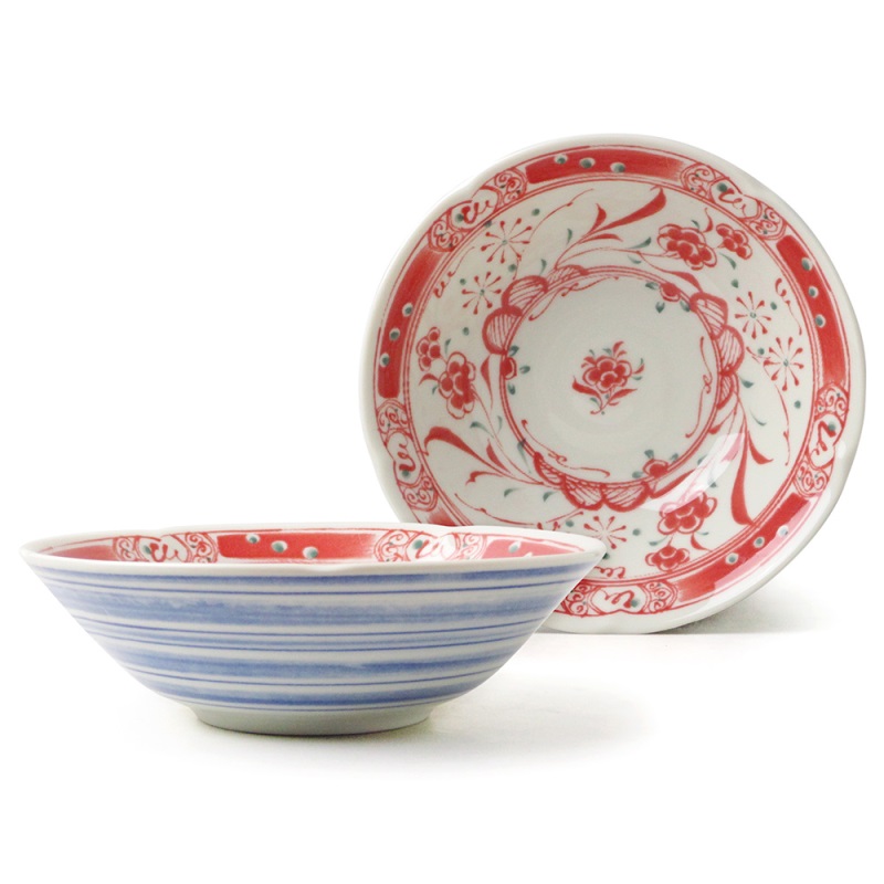 [豐名日本餐具] 6.0"井 染赤繪 有古窯 / C06DB0-296, , large