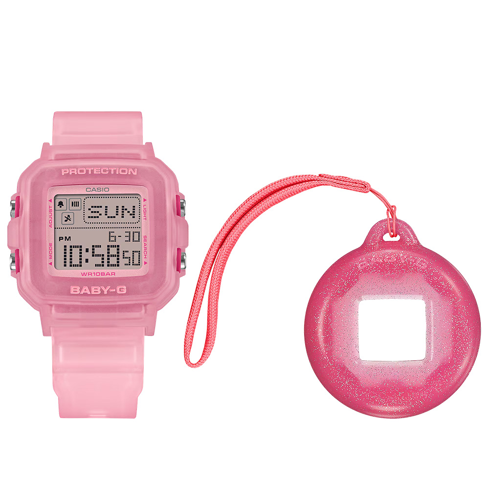 CASIO 卡西歐BABY-G+PLUS 奇幻復古風格電子錶 吊飾套組 女錶 手錶 送禮 禮物 推薦(BGD-10KG-4), , large