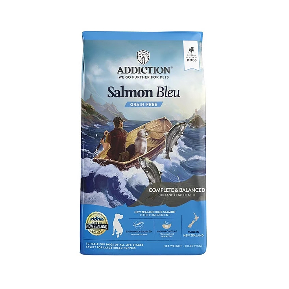 【ADDICTION 自然癮食】藍鮭魚 無穀全齡犬飼料15kg, , large