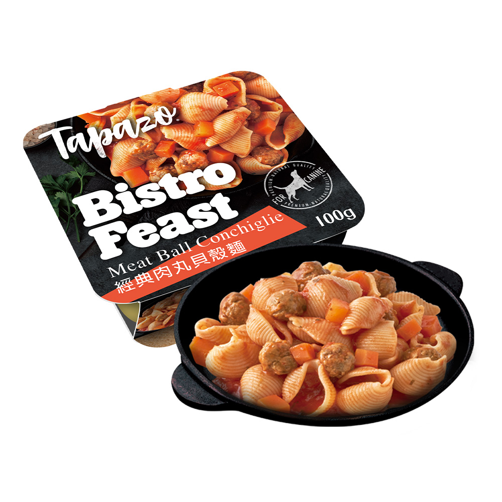 【拉拉寵物小舖】特百滋 Tapazo 狗餐盒 主食罐 100g*24盒 主廚義饗餐 犬用 頂級營養標準 嚴選新鮮食材 經典西餐復刻, , large
