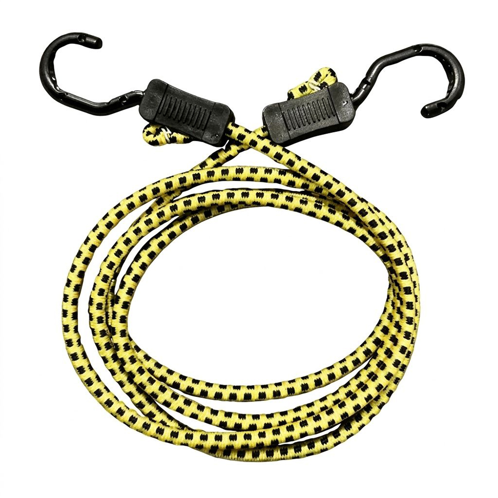 【SafeStraps】黃黑可調式彈力綁帶 (2m)｜鋼芯塑膠鉤｜防刮設計｜貨物固定, , large