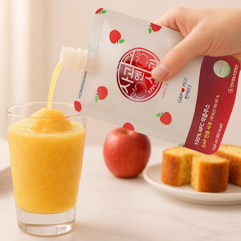 【韓國YEONDOOFARM妍杜農場】NFC 100% 好農蘋果汁禮盒組 (100ml &times; 20包), , large