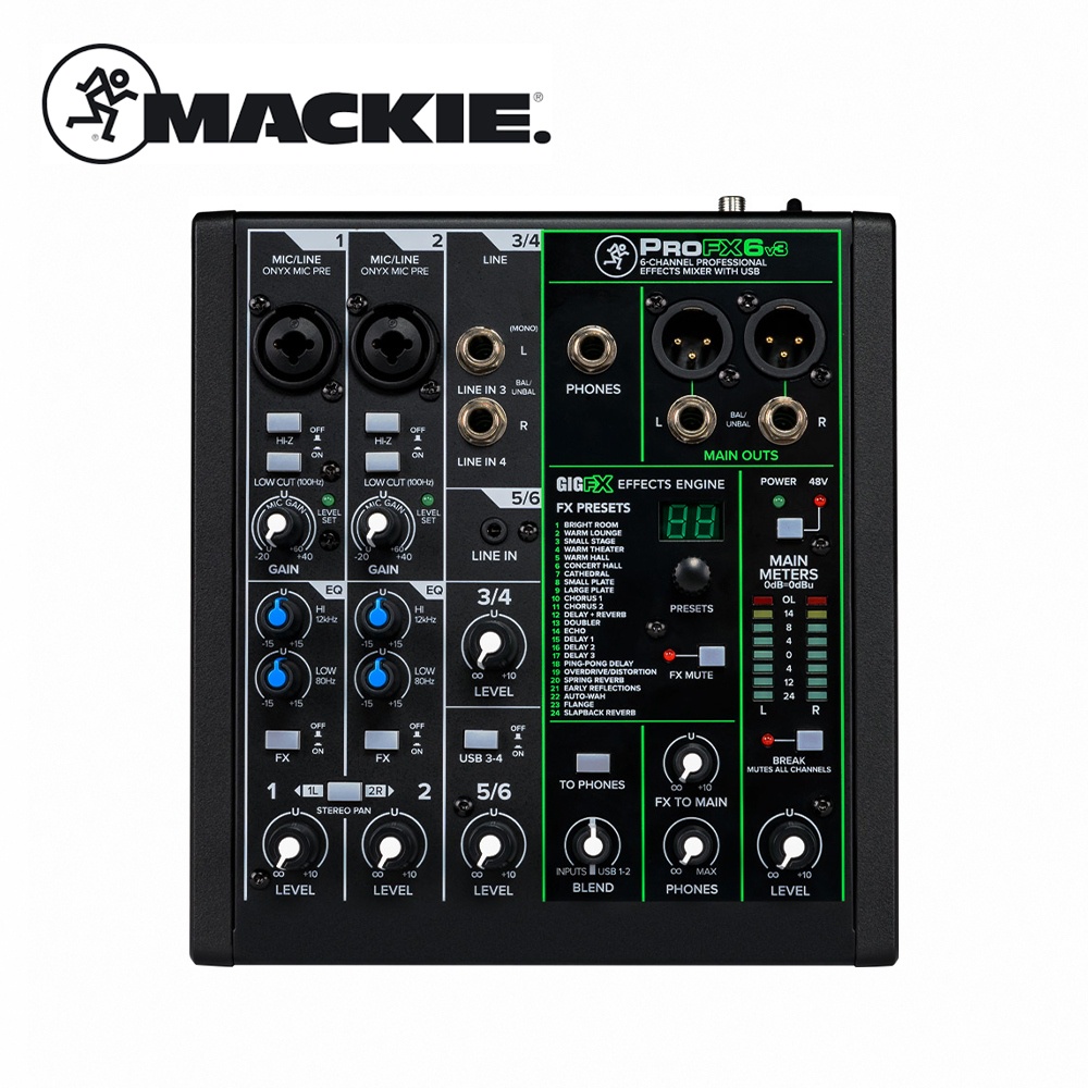 Mackie ProFX6v3 類比混音器 6軌【敦煌樂器】, , large