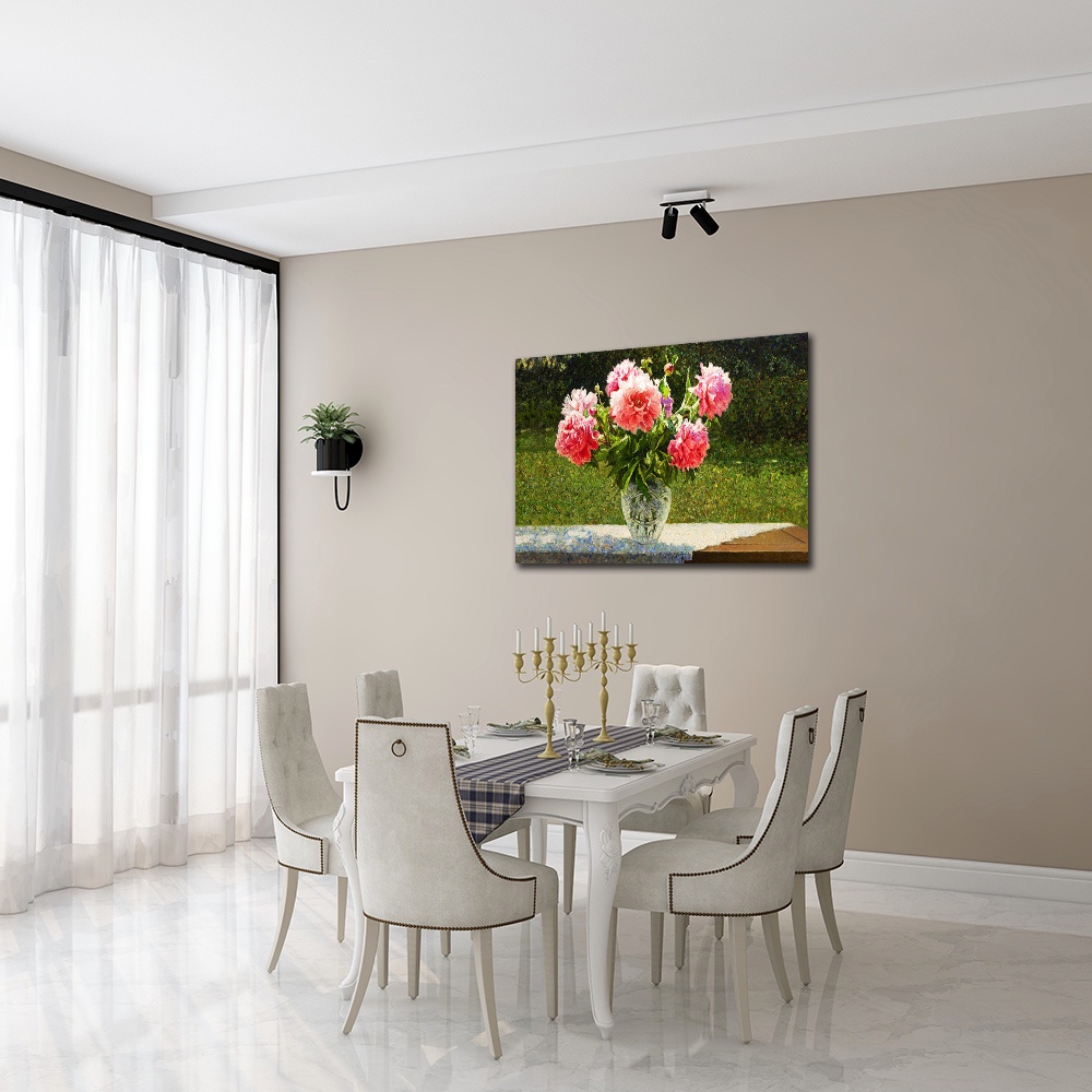 【御畫房】牡丹花 國家一級畫師手繪油畫60&times;90cm(VF-19), , large
