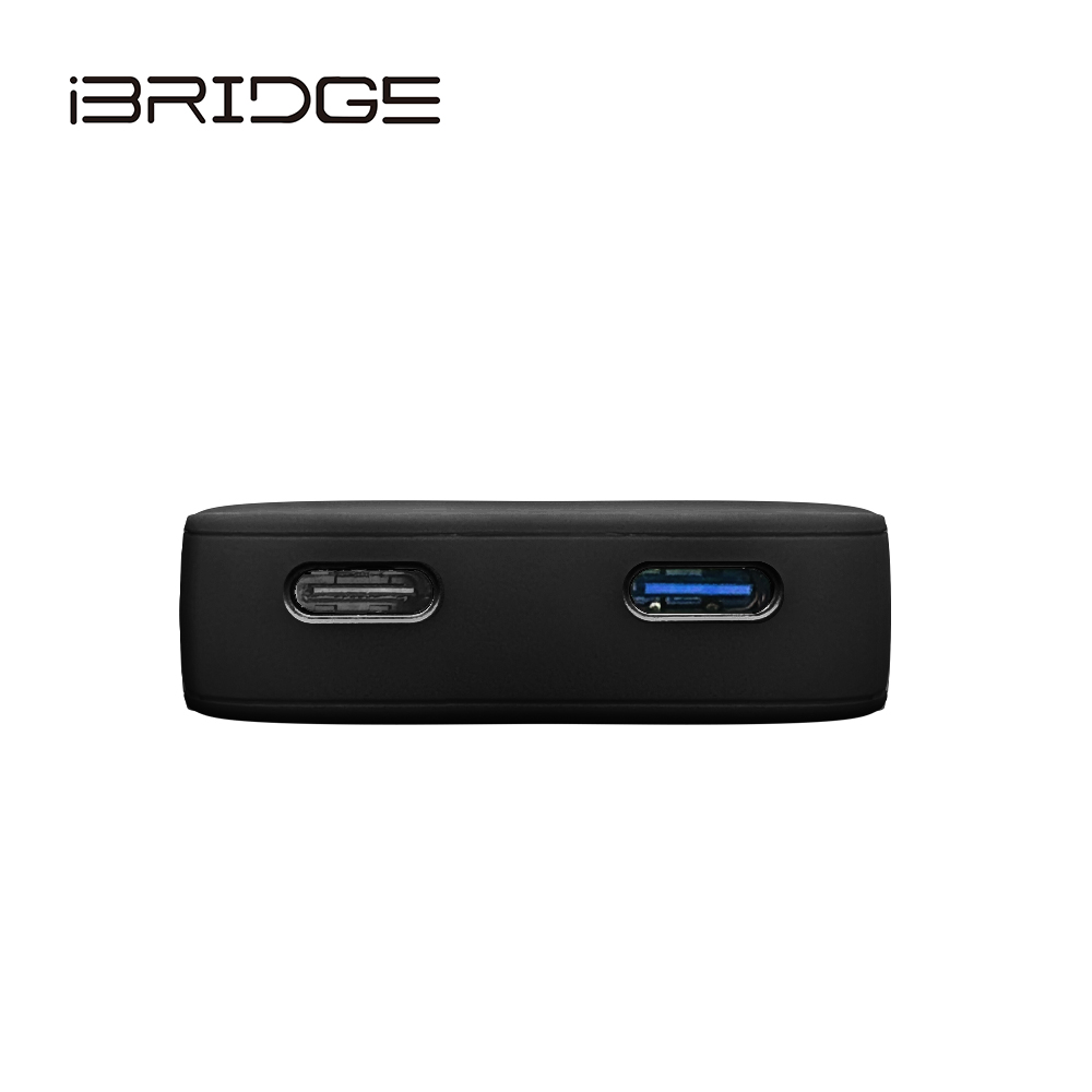 iBRIDGE GaN 65W Ultra-thin Rapid Power Supply-Dual Type-C-Black, , large